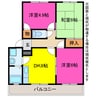 ボ・ヌール 3DKの間取り