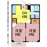 エルディム八面 2DKの間取り