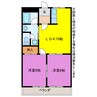 コーポ俊 2LDKの間取り