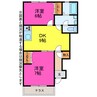 ユトリロ馬場町 2DKの間取り