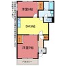 ユトリロ馬場町 2DKの間取り