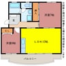 メゾン梨野 2LDKの間取り