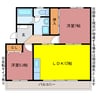 メゾン梨野 2LDKの間取り