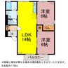 メゾン西沢 2LDKの間取り