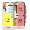 ブランシェＨｉｒｏＡ・Ｂ 2LDKの間取り