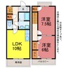 ブランシェＨｉｒｏＡ・Ｂ 2LDKの間取り