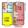 ブランシェＨｉｒｏＡ・Ｂ 2LDKの間取り