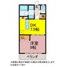 ガーデンコートブーフベルグ 1DKの間取り