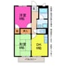 サープラスⅡホワイト 2DKの間取り