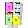 サープラスⅡホワイト 2DKの間取り
