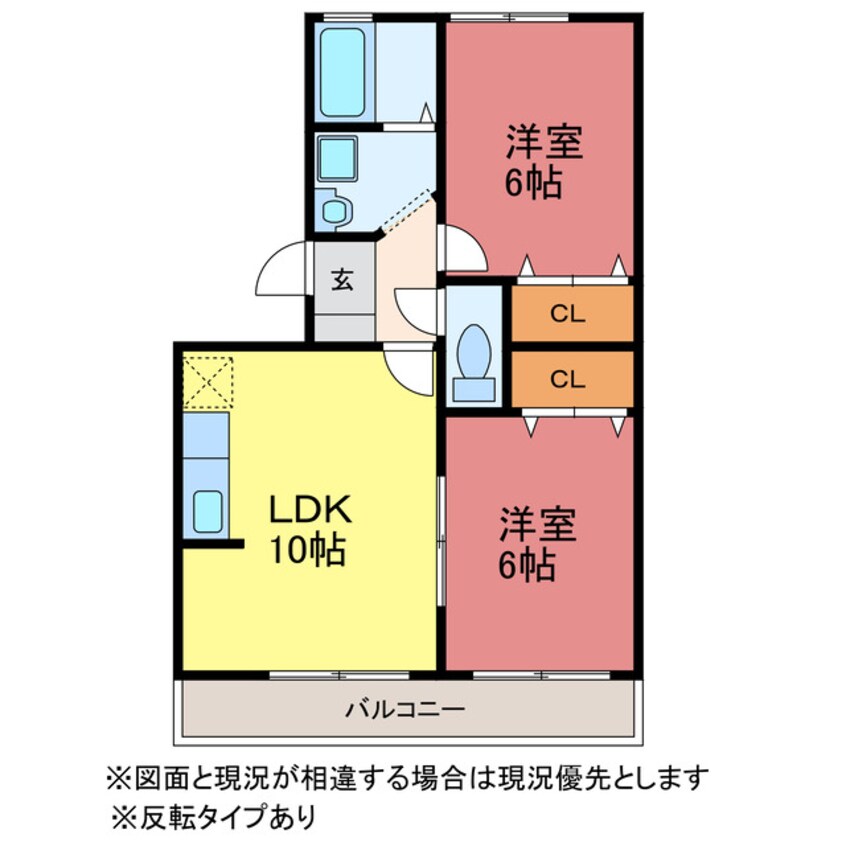 間取図 リヴェール後田