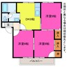 エコルエスト 3DKの間取り