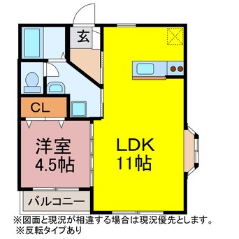 間取図 ガーデンコートセザンヌ金屋Ａ