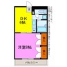 大崎壱番館 1DKの間取り
