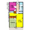 クレスト金屋橋 2LDKの間取り