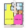 桜ヶ丘ＬＵＣＫ　ＨＩＬＬ 1LDKの間取り