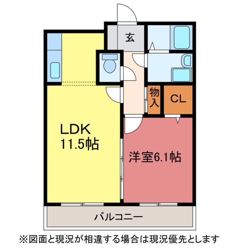 間取図 桜ヶ丘ＬＵＣＫ　ＨＩＬＬ