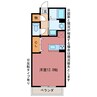 ビアンシュール美園 1Rの間取り