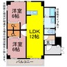 モン・アンジュ 2LDKの間取り