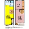 Grand FoliarC 2LDKの間取り