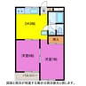 マンション新宿 2DKの間取り