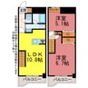 ランドマーク豊川 2LDKの間取り