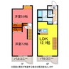 ランドマーク豊川 2LDKの間取り