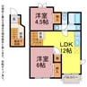 クレストール新城Ａ・Ｃ 2LDKの間取り