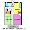 グリーン曙 2DKの間取り
