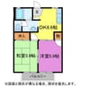 グリーン曙 2DKの間取り