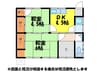 西桜木町貸家 2DKの間取り