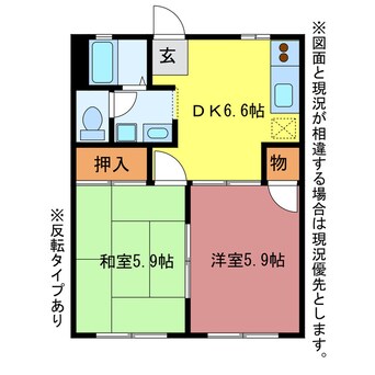間取図 ＳＳコーポ　ライラ（D）