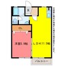 ボヌール一陽 1LDKの間取り