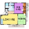 パリシー 2LDKの間取り