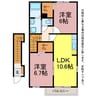 リバーサイドピアッツァ　Ｂ 2LDKの間取り