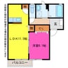 サンディアス 1LDKの間取り
