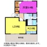 ルミエール国府 1LDKの間取り