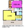 ルミエール国府 1LDKの間取り