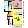 シャルマン雅　C 1LDKの間取り
