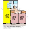 スターフィールド６番館 2LDKの間取り