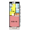 サンフォレスタ 1Kの間取り