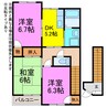 ハイステージNONAKA 3DKの間取り
