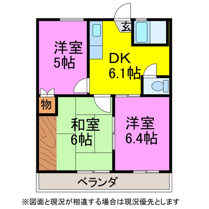 間取図 メゾンモンテソレイユ