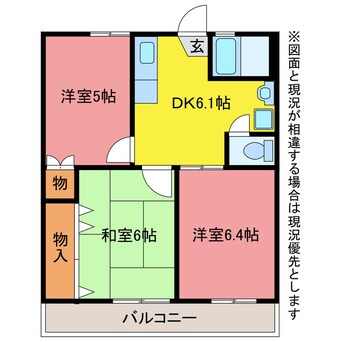 間取図 メゾンモンテソレイユ