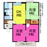 セジュール城北 3DKの間取り