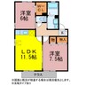 ウィルモア四ツ谷 2LDKの間取り