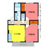 アムール財木屋 2DKの間取り