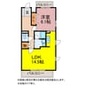 スターフィールドＡ館 1LDKの間取り