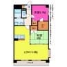 ベルドミール豊川 2LDKの間取り