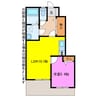 花水木 1LDKの間取り
